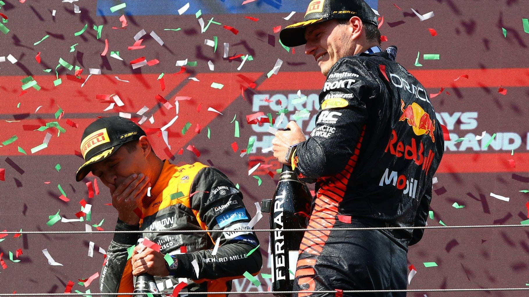 包含威廉姆斯横扫红牛二队，诺里斯高光表现的词条